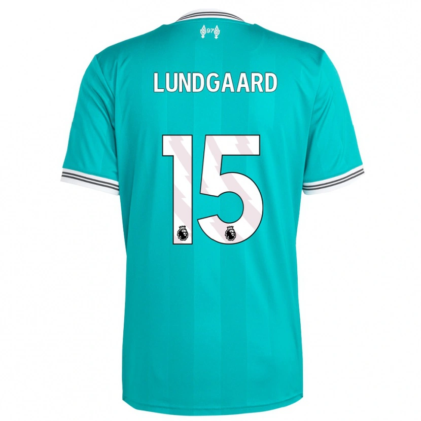 Danxen Pánské Sofie Lundgaard #15 Zelená Bílá Třetí Hráčské Dresy 2025/26 Dres