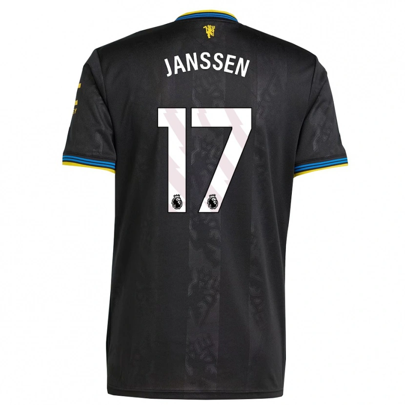 Danxen Pánské Dominique Janssen #17 Černá Žlutá Modrá Třetí Hráčské Dresy 2025/26 Dres