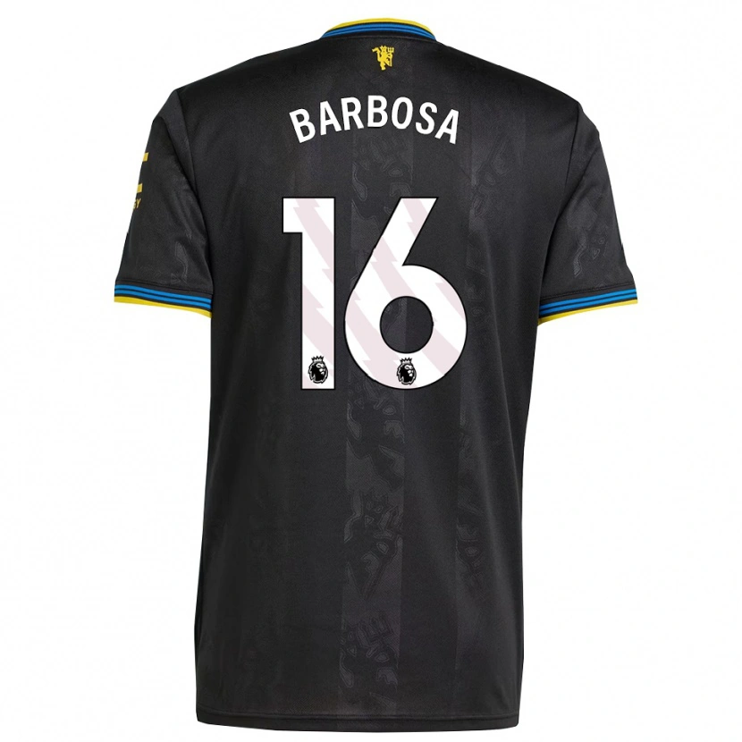 Danxen Pánské Neithan Barbosa #16 Černá Žlutá Modrá Třetí Hráčské Dresy 2025/26 Dres
