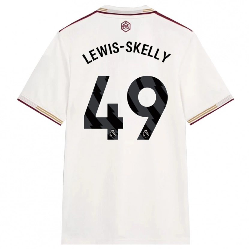 Danxen Pánské Myles Lewis-Skelly #49 Smetanově Bílá Burgundská Třetí Hráčské Dresy 2025/26 Dres