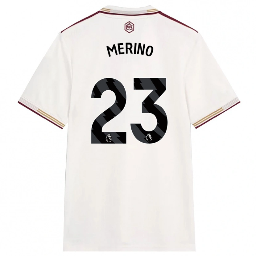 Danxen Pánské Mikel Merino #23 Smetanově Bílá Burgundská Třetí Hráčské Dresy 2025/26 Dres