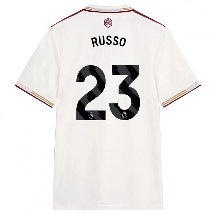 Danxen Pánské Alessia Russo #23 Smetanově Bílá Burgundská Třetí Hráčské Dresy 2025/26 Dres