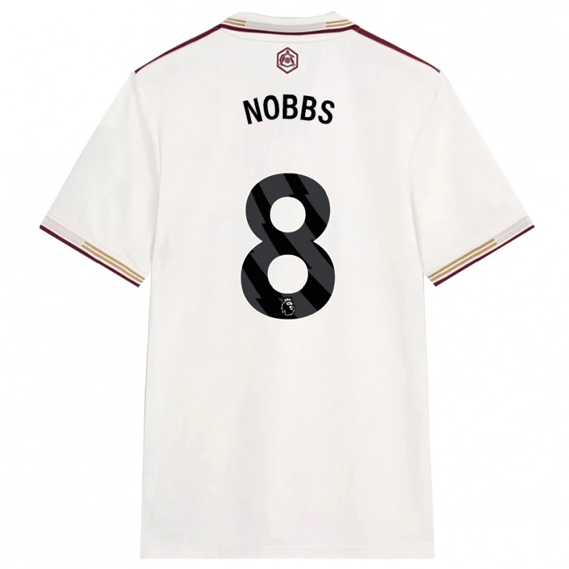 Danxen Pánské Nobbs #8 Smetanově Bílá Burgundská Třetí Hráčské Dresy 2025/26 Dres