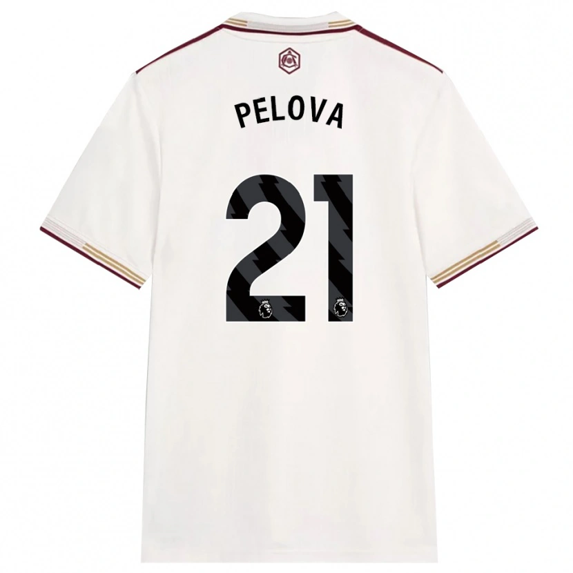 Danxen Pánské Victoria Pelova #21 Smetanově Bílá Burgundská Třetí Hráčské Dresy 2025/26 Dres