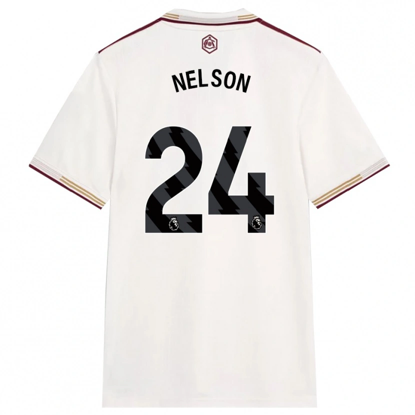 Danxen Pánské Reiss Nelson #24 Smetanově Bílá Burgundská Třetí Hráčské Dresy 2025/26 Dres