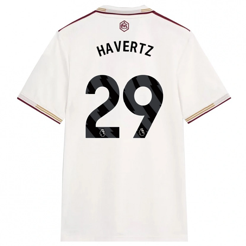Danxen Pánské Kai Havertz #29 Smetanově Bílá Burgundská Třetí Hráčské Dresy 2025/26 Dres