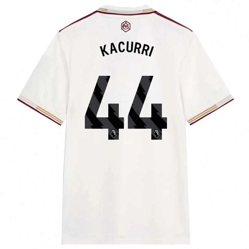 Danxen Pánské Maldini Kacurri #44 Smetanově Bílá Burgundská Třetí Hráčské Dresy 2025/26 Dres