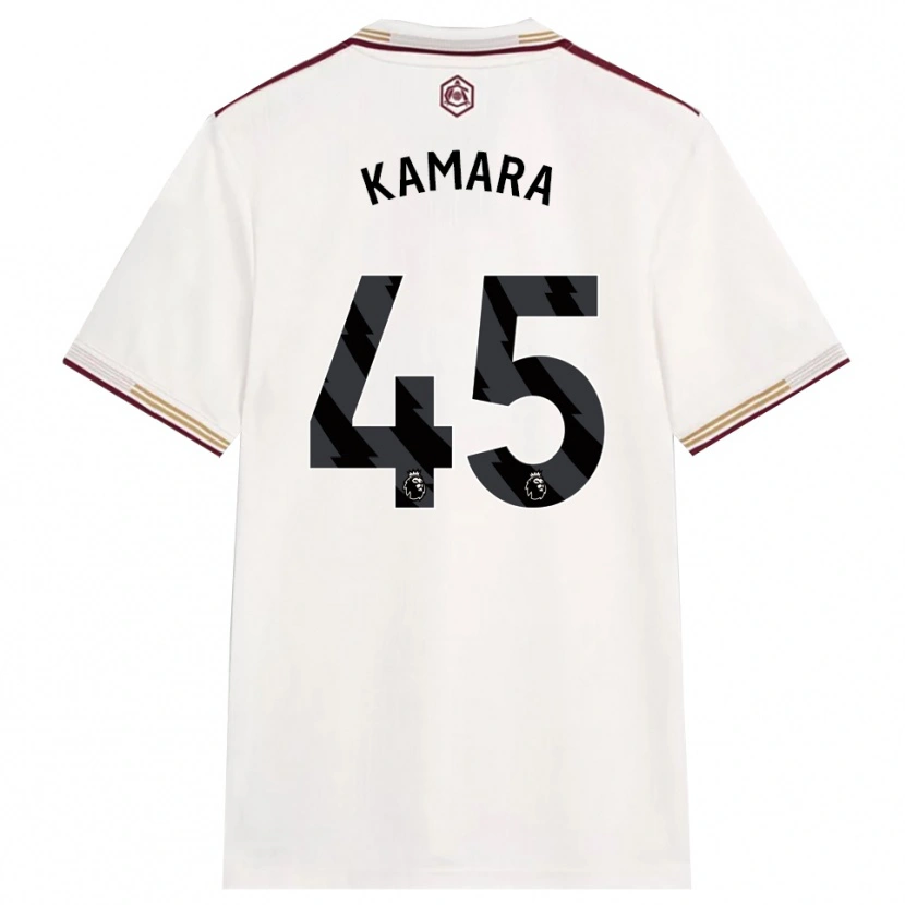 Danxen Pánské Osman Kamara #45 Smetanově Bílá Burgundská Třetí Hráčské Dresy 2025/26 Dres