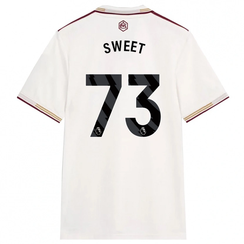 Danxen Pánské James Sweet #73 Smetanově Bílá Burgundská Třetí Hráčské Dresy 2025/26 Dres