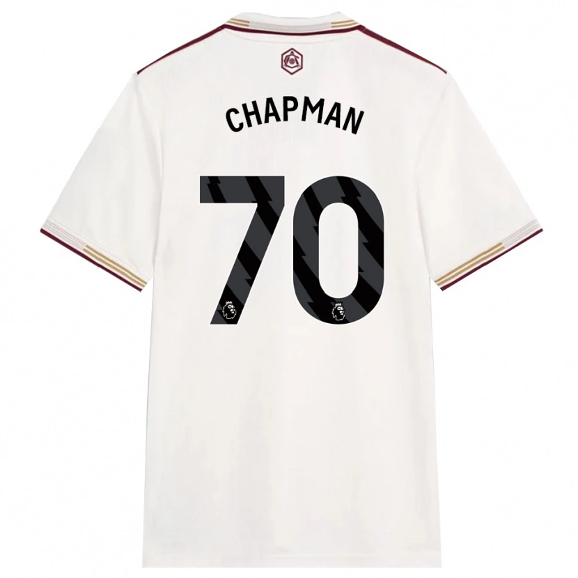 Danxen Pánské Samuel Chapman #70 Smetanově Bílá Burgundská Třetí Hráčské Dresy 2025/26 Dres