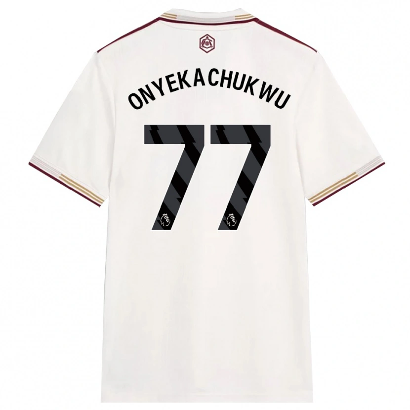 Danxen Pánské Samuel Onyekachukwu #77 Smetanově Bílá Burgundská Třetí Hráčské Dresy 2025/26 Dres