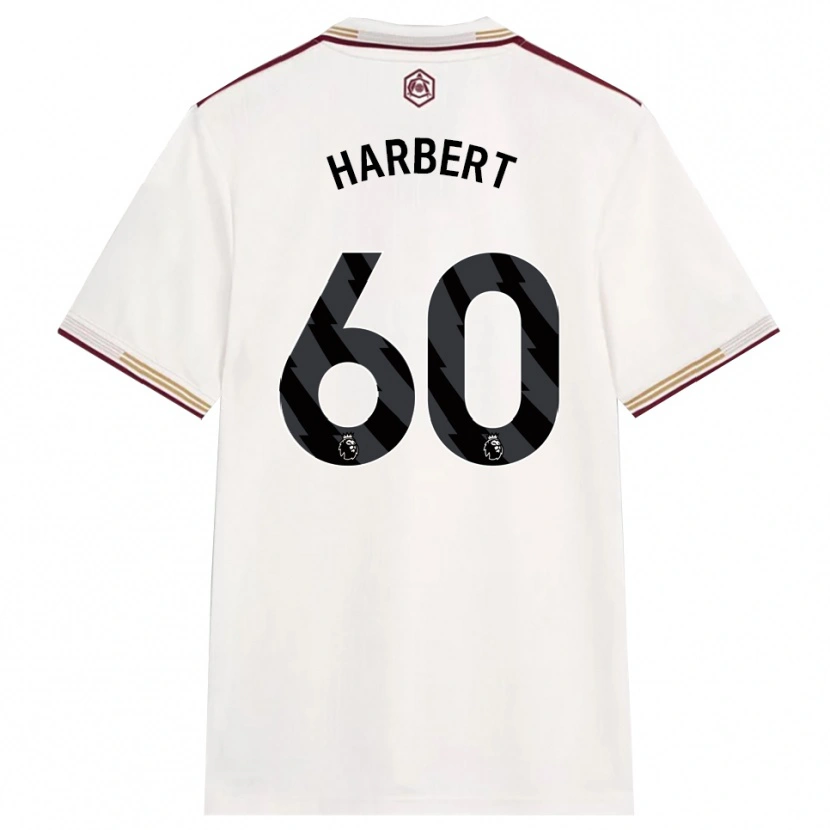 Danxen Pánské Laila Harbert #60 Smetanově Bílá Burgundská Třetí Hráčské Dresy 2025/26 Dres