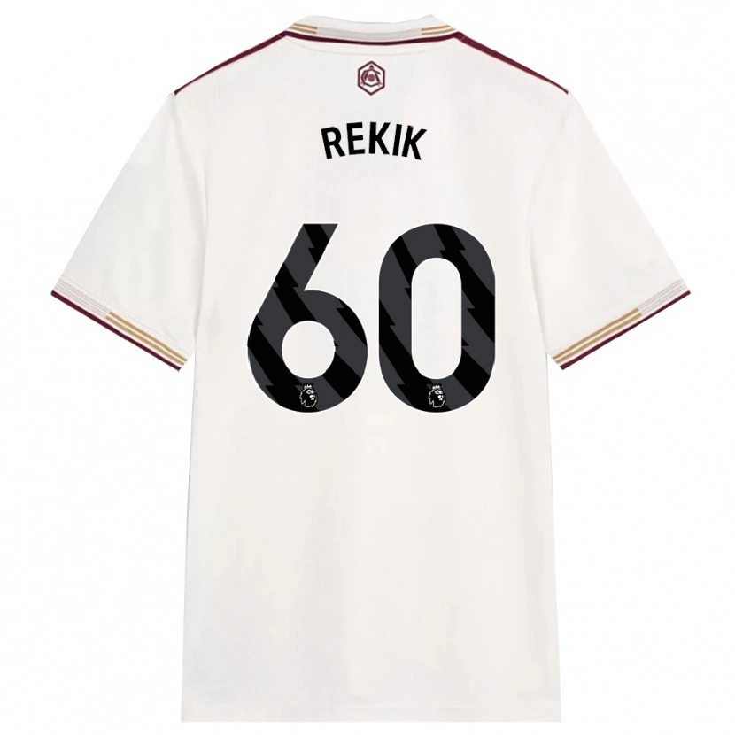 Danxen Pánské Omar Rekik #60 Smetanově Bílá Burgundská Třetí Hráčské Dresy 2025/26 Dres