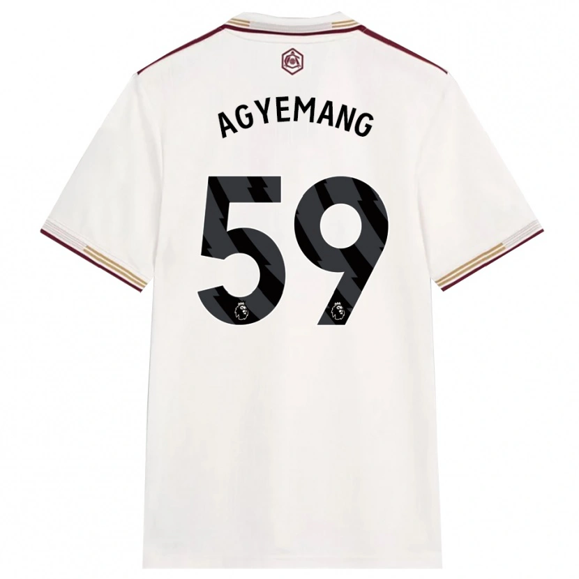 Danxen Pánské Michelle Agyemang #59 Smetanově Bílá Burgundská Třetí Hráčské Dresy 2025/26 Dres