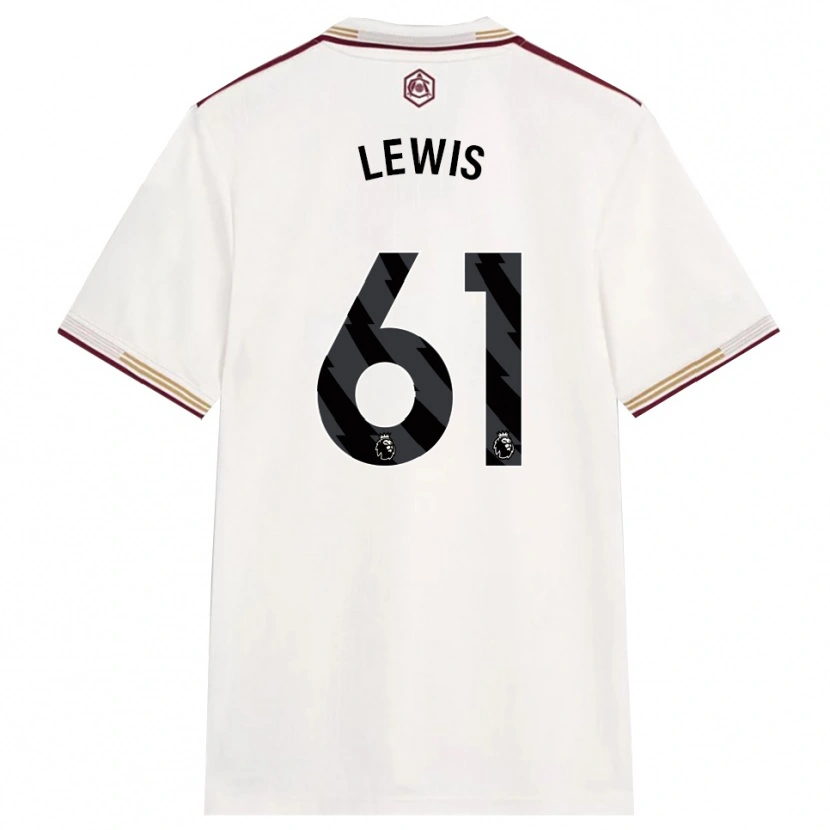 Danxen Pánské George Lewis #61 Smetanově Bílá Burgundská Třetí Hráčské Dresy 2025/26 Dres