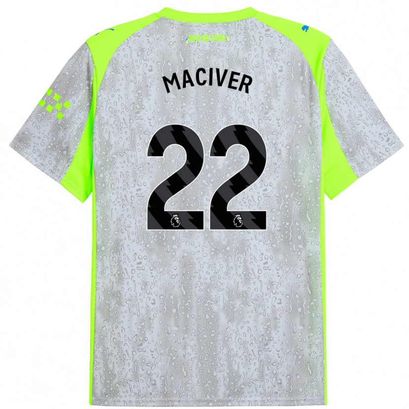 Danxen Pánské Sandy Maciver #22 Šedá Žlutá Třetí Hráčské Dresy 2025/26 Dres
