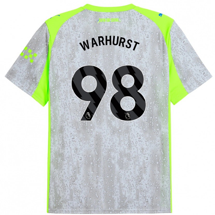 Danxen Pánské Matty Warhurst #98 Šedá Žlutá Třetí Hráčské Dresy 2025/26 Dres