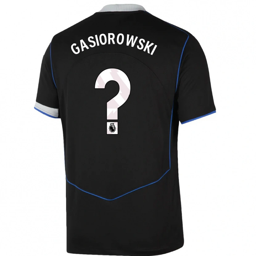 Danxen Pánské Marko Gasiorowski #0 Černá Modrá Stříbrná Třetí Hráčské Dresy 2025/26 Dres