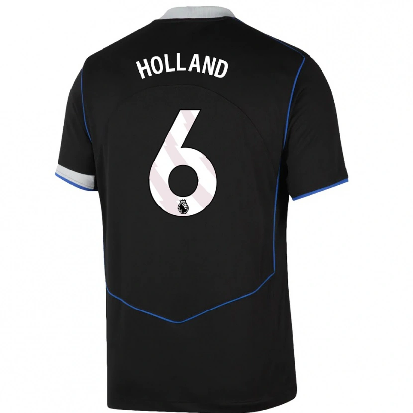 Danxen Pánské Charlie Holland #6 Černá Modrá Stříbrná Třetí Hráčské Dresy 2025/26 Dres