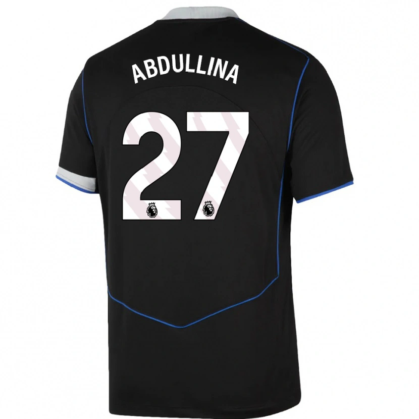 Danxen Pánské Alsu Abdullina #27 Černá Modrá Stříbrná Třetí Hráčské Dresy 2025/26 Dres