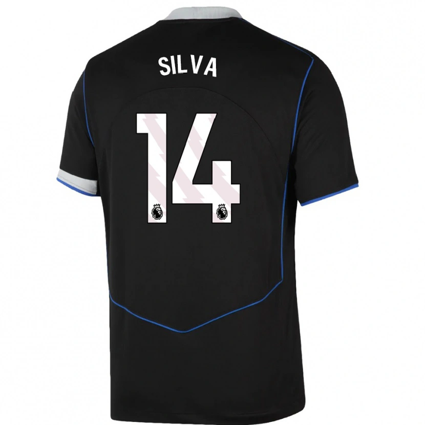 Danxen Pánské Isago Silva #14 Černá Modrá Stříbrná Třetí Hráčské Dresy 2025/26 Dres