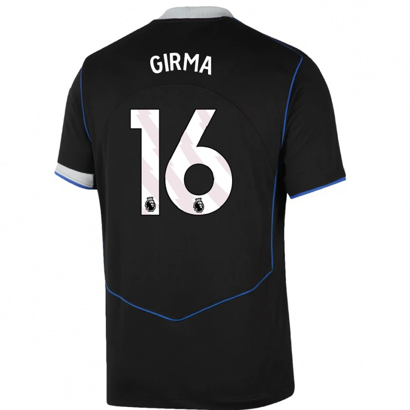 Danxen Pánské Naomi Girma #16 Černá Modrá Stříbrná Třetí Hráčské Dresy 2025/26 Dres