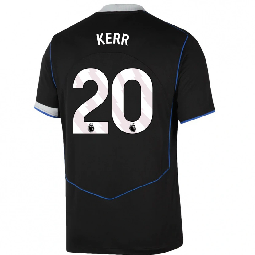 Danxen Pánské Sam Kerr #20 Černá Modrá Stříbrná Třetí Hráčské Dresy 2025/26 Dres