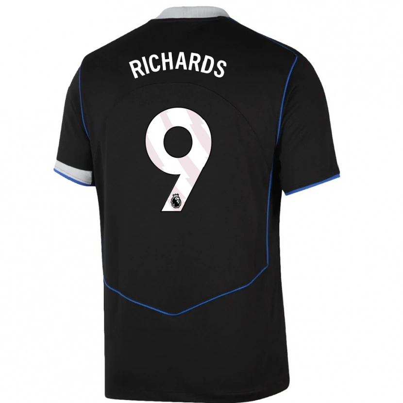 Danxen Pánské Dujuan Richards #9 Černá Modrá Stříbrná Třetí Hráčské Dresy 2025/26 Dres