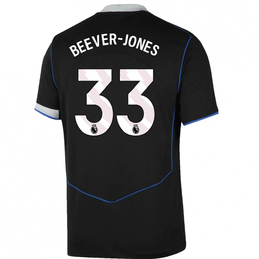 Danxen Pánské Aggie Beever-Jones #33 Černá Modrá Stříbrná Třetí Hráčské Dresy 2025/26 Dres
