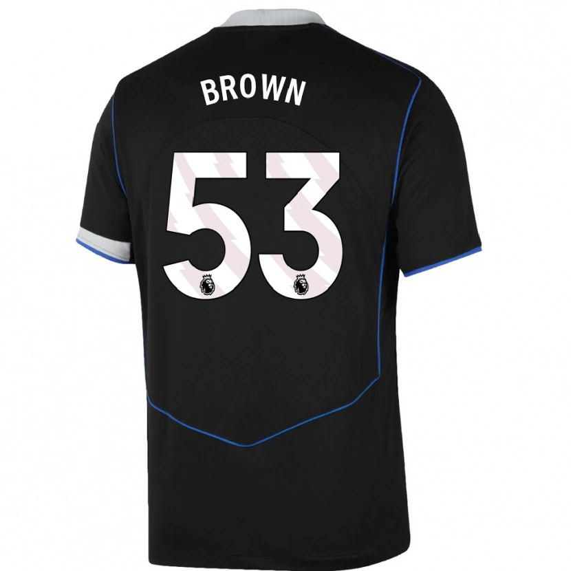Danxen Pánské Lola Brown #53 Černá Modrá Stříbrná Třetí Hráčské Dresy 2025/26 Dres