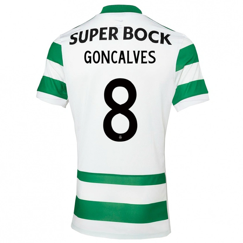 Danxen Dámské Pedro Gonçalves #8 Zelená Bílá Domů Hráčské Dresy 2025/26 Dres