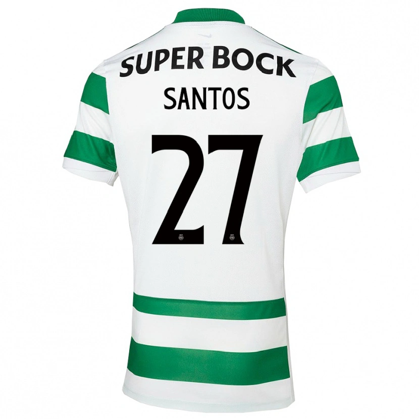 Danxen Dámské Alisson Santos #27 Zelená Bílá Domů Hráčské Dresy 2025/26 Dres