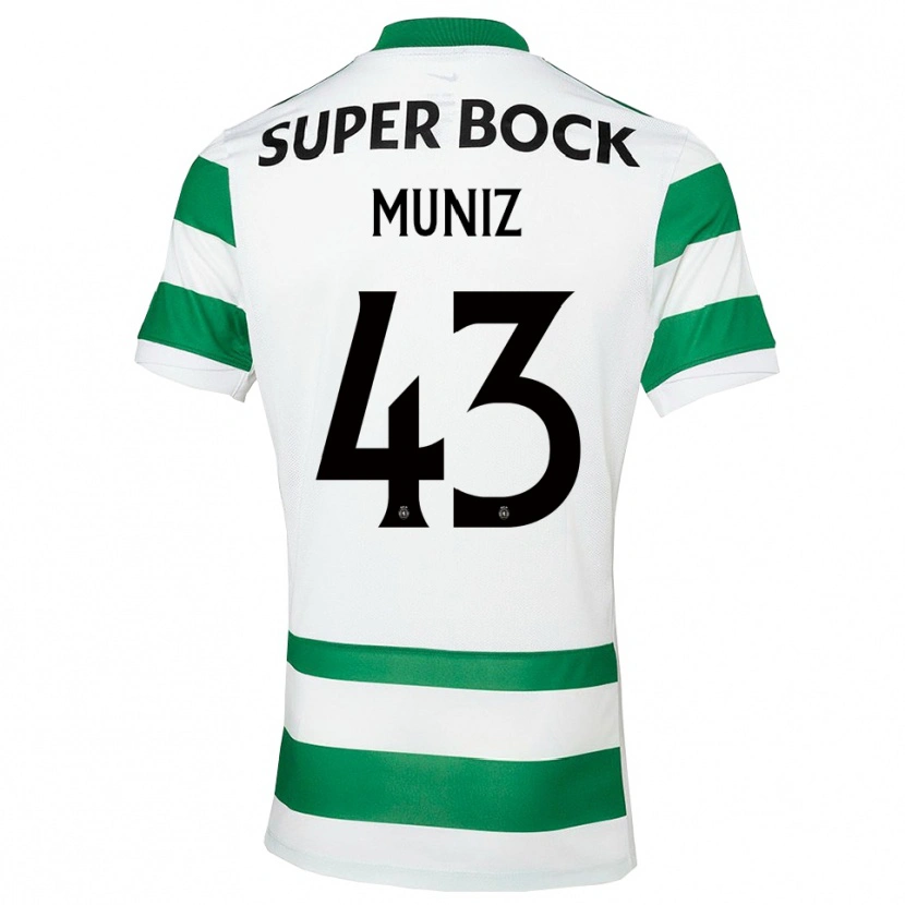 Danxen Dámské João Muniz #43 Zelená Bílá Domů Hráčské Dresy 2025/26 Dres