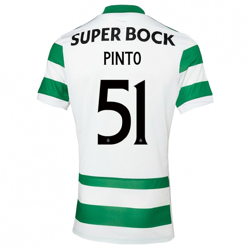 Danxen Dámské Diogo Pinto #51 Zelená Bílá Domů Hráčské Dresy 2025/26 Dres