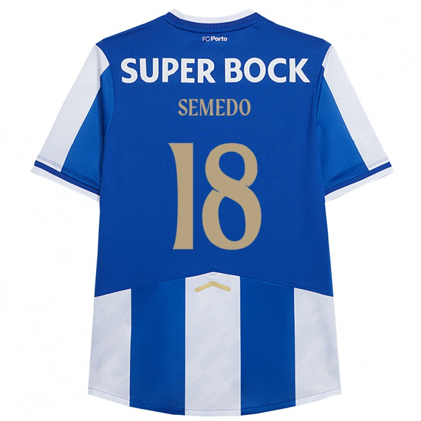 Danxen Dámské Adriana Semedo #18 Modrá Bílá Domů Hráčské Dresy 2025/26 Dres
