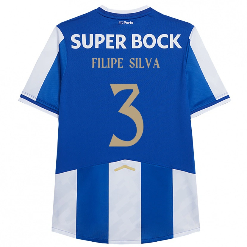 Danxen Dámské Filipe Silva #3 Modrá Bílá Domů Hráčské Dresy 2025/26 Dres