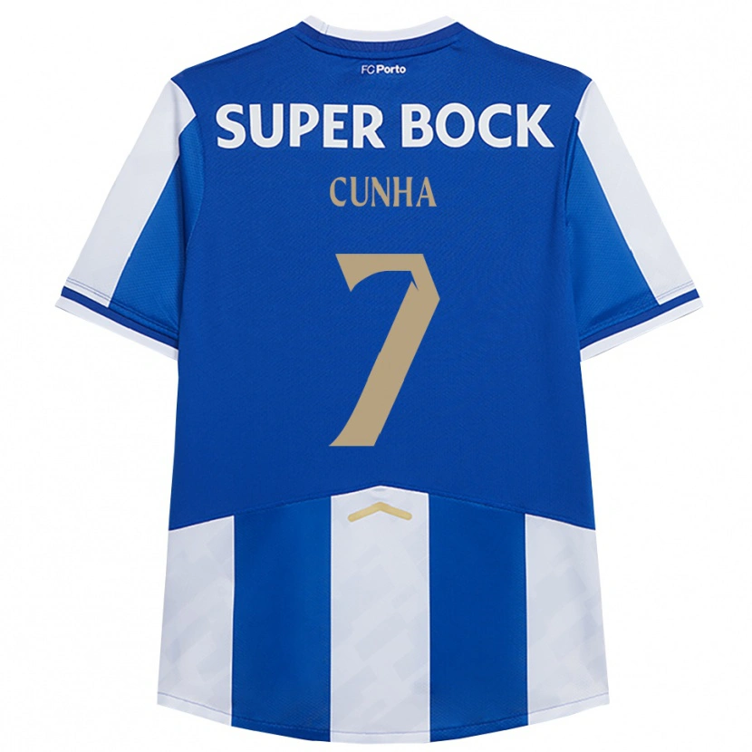 Danxen Dámské Duarte Cunha #7 Modrá Bílá Domů Hráčské Dresy 2025/26 Dres