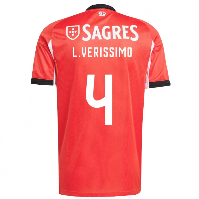 Danxen Dámské Lucas Verissimo #4 Červená Bílá Domů Hráčské Dresy 2025/26 Dres