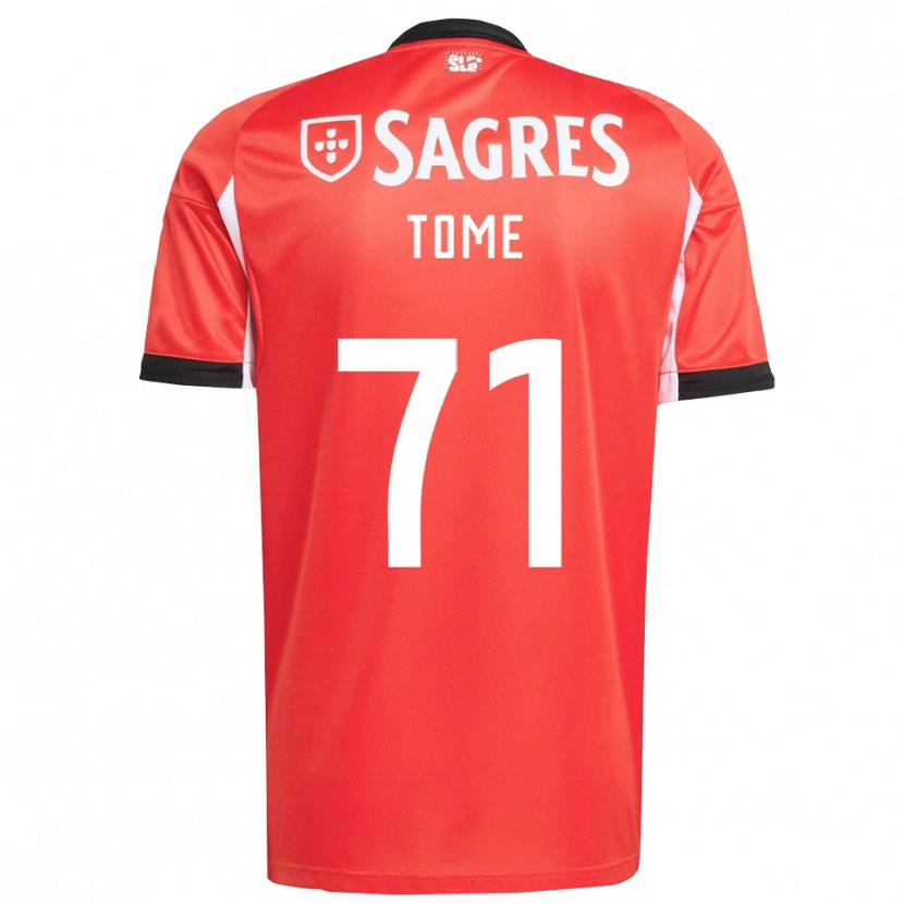 Danxen Dámské Joao Tome #71 Červená Bílá Domů Hráčské Dresy 2025/26 Dres