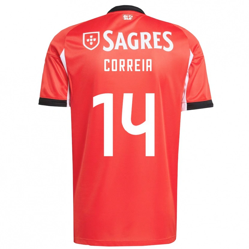 Danxen Dámské Carolina Correia #14 Červená Bílá Domů Hráčské Dresy 2025/26 Dres