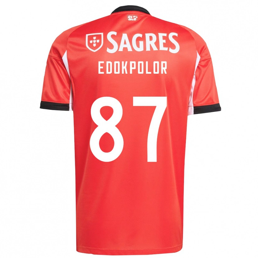 Danxen Dámské Peter Edokpolor #87 Červená Bílá Domů Hráčské Dresy 2025/26 Dres