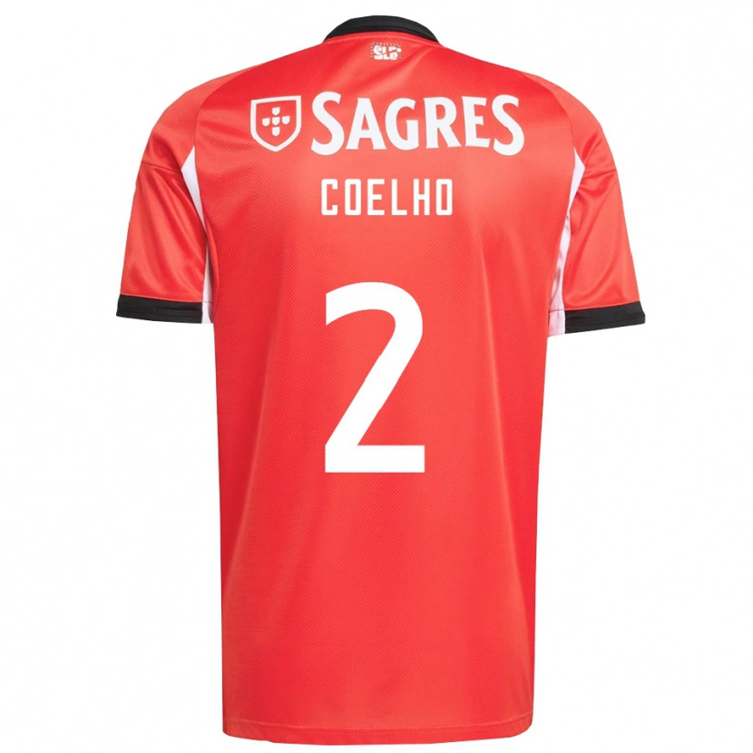 Danxen Dámské Diogo Coelho #2 Červená Bílá Domů Hráčské Dresy 2025/26 Dres