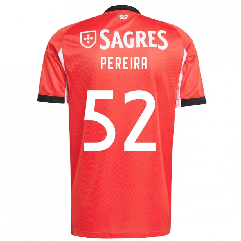 Danxen Dámské Henrique Pereira #52 Červená Bílá Domů Hráčské Dresy 2025/26 Dres