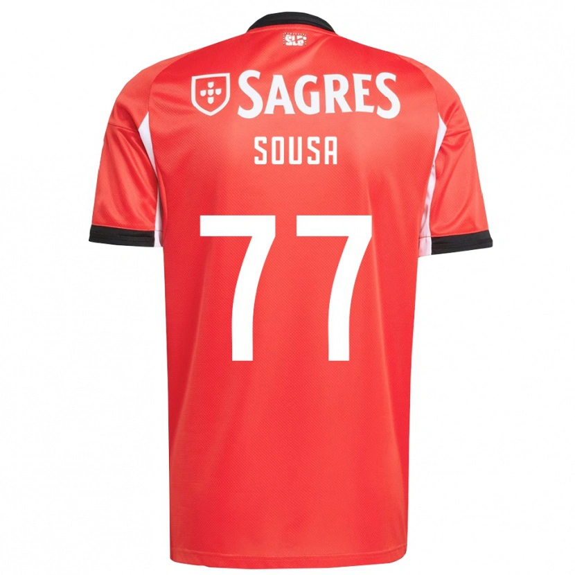 Danxen Dámské Gerson Sousa #77 Červená Bílá Domů Hráčské Dresy 2025/26 Dres