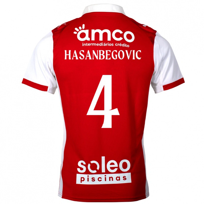 Danxen Dámské Melisa Hasanbegović #4 Červená Bílá Domů Hráčské Dresy 2025/26 Dres