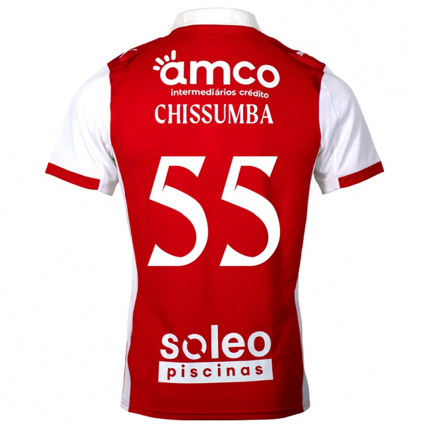Danxen Dámské Chissumba #55 Červená Bílá Domů Hráčské Dresy 2025/26 Dres