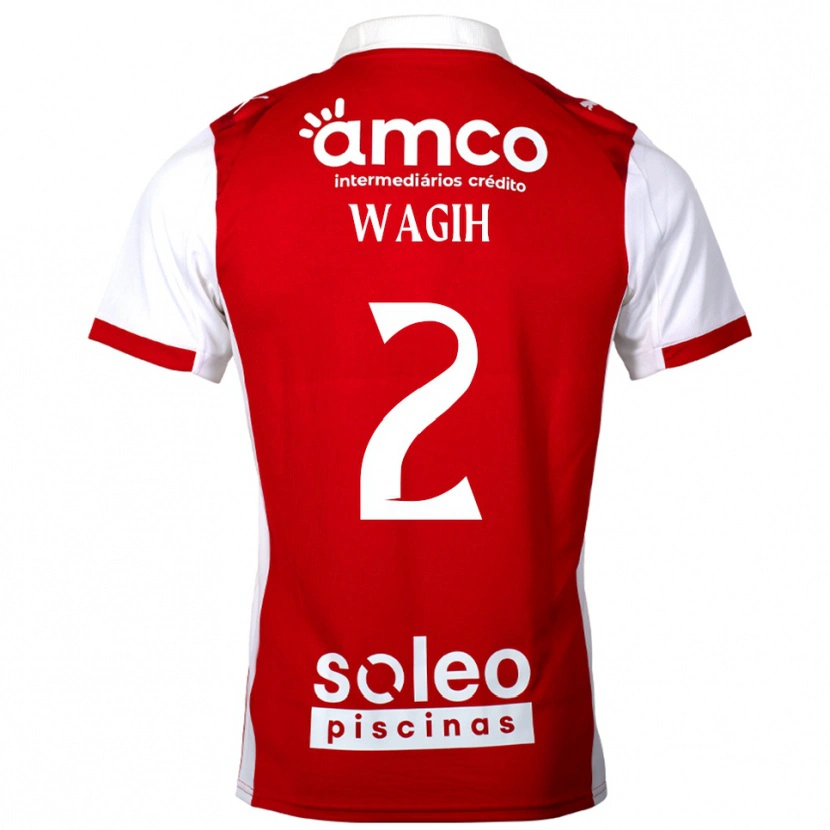 Danxen Dámské Youssef Wagih #2 Červená Bílá Domů Hráčské Dresy 2025/26 Dres