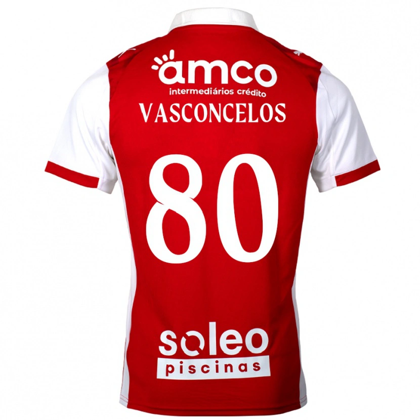 Danxen Dámské Vasconcelos #80 Červená Bílá Domů Hráčské Dresy 2025/26 Dres