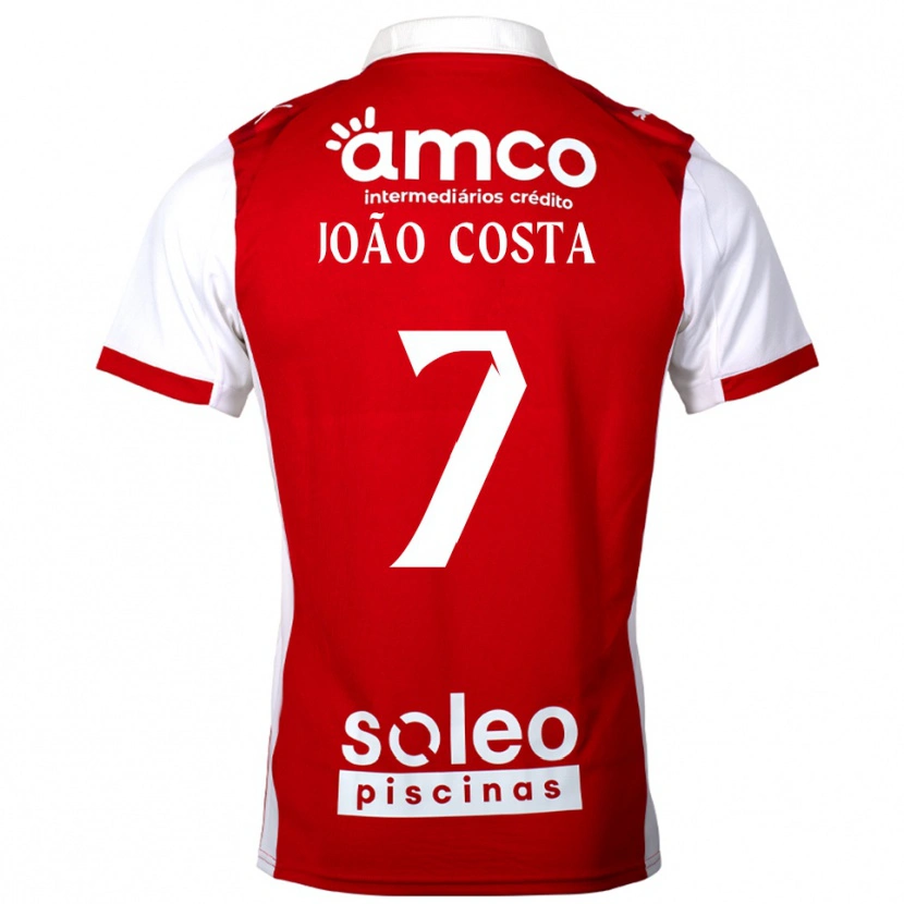 Danxen Dámské João Costa #7 Červená Bílá Domů Hráčské Dresy 2025/26 Dres