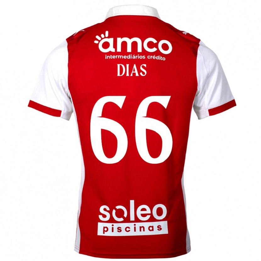 Danxen Dámské Gonçalo Dias #66 Červená Bílá Domů Hráčské Dresy 2025/26 Dres